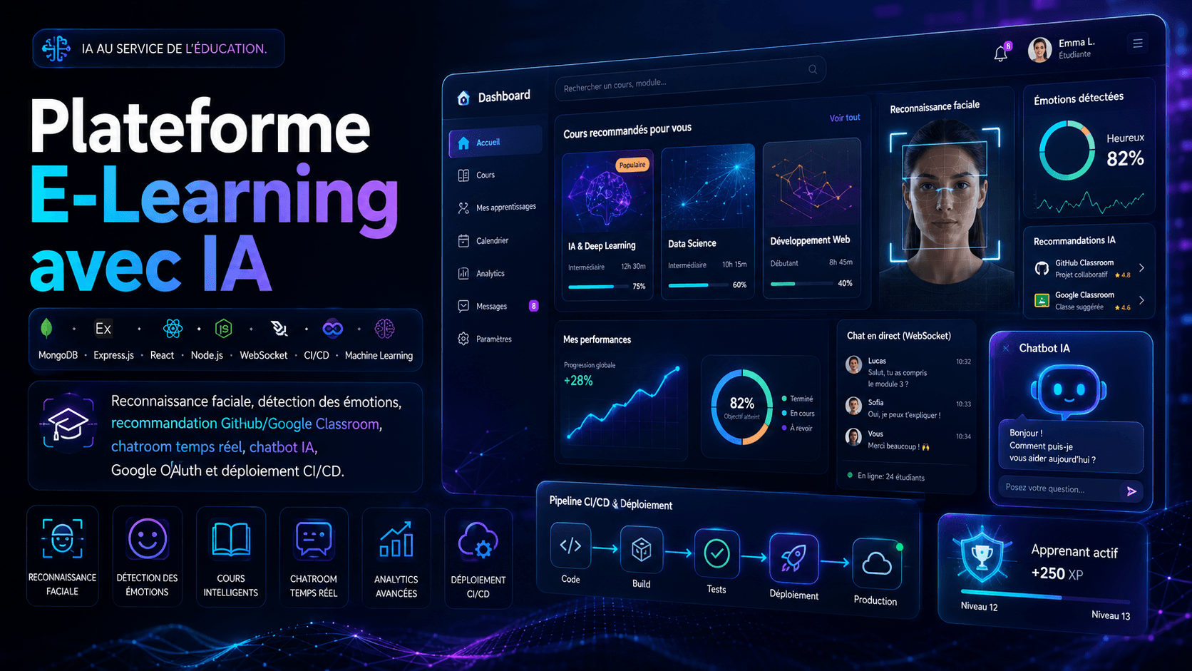 E-Learning Platform with AI project preview